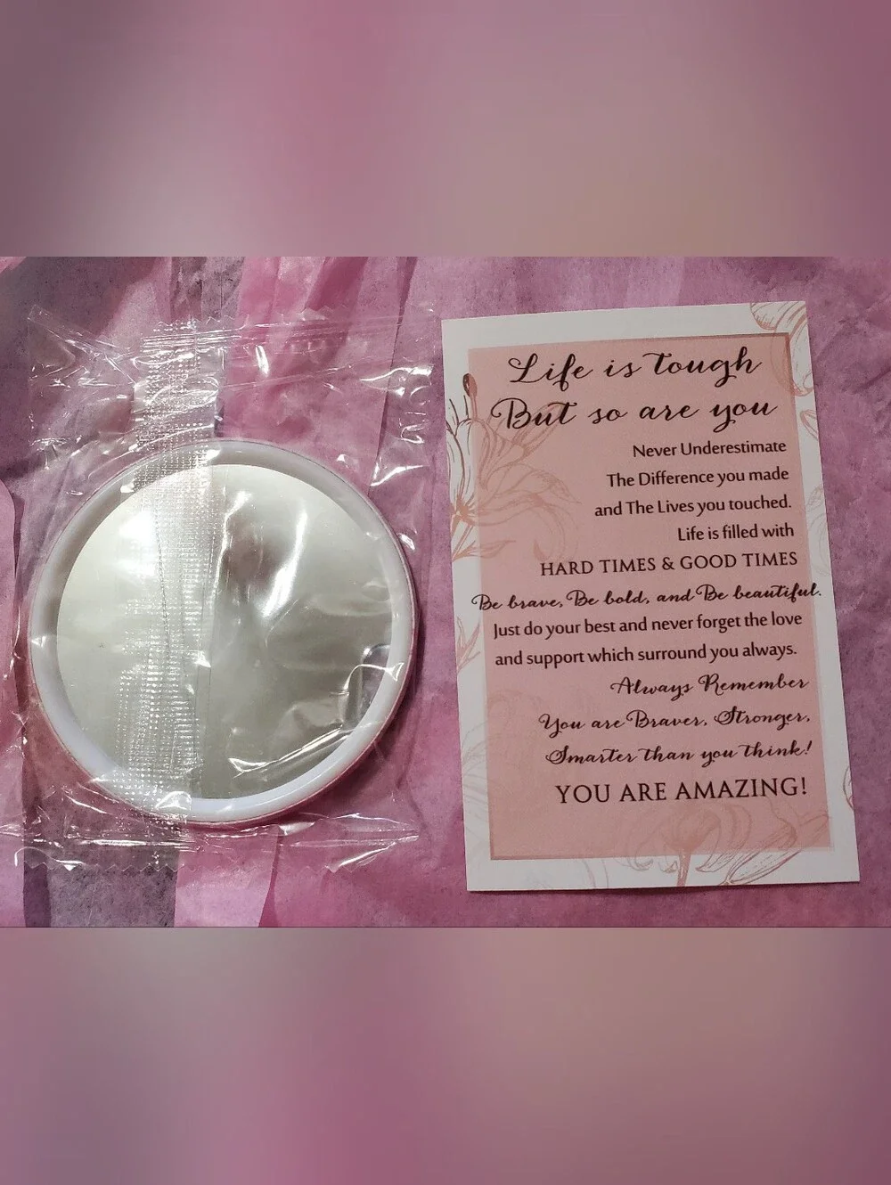 NWT Lokai Balance Bead Bracelet & Inspirational Mirror